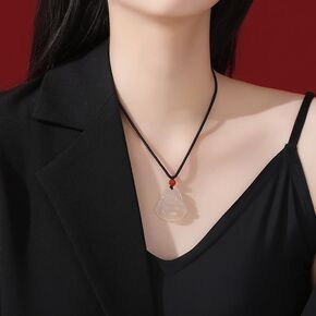 sdouefos يضحك بوذا قلادة chalcedony red agate ضحكة بوذا المربرة فنغ شوي مصنوعة يدويا/قلادة بوذا السعيدة معلقة للحماية والثروة