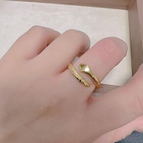 Sdouefos Snake Ring Men Women Gothic Jewelry Retro Animal Fashion Personal Forme Rings Silver Rings Gold Plated Sterling Silver Ring