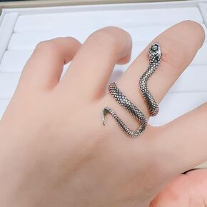 Sdouefos Snake Ring Snake Jewelry Retro Animal Fashion Personal Ring Rings Silver Fild Rings Sterling Silver Fild Fild ، مجوهرات للنساء هدية للنساء حلقات النساء
