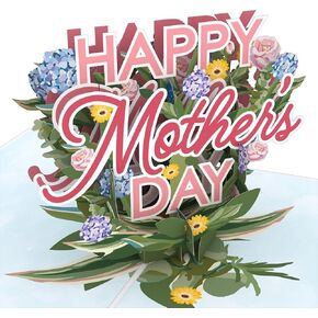 Lovepop Mother's Day Pop-Up Card with LED Lights for Her - 3D Light-Up Greeting Cards for Mom, Wife, Women - Home Is Where Mom Is - 5" x 7" Card - Blank Note Card & Envelope Included