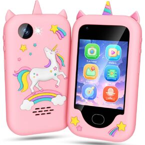 Lapare Kids Phone for Boys, Touchscreen Toy Phone with Dual Camera, Music & Games, Pretend Learning Toy Phone for Toddler with 32GB SD Card