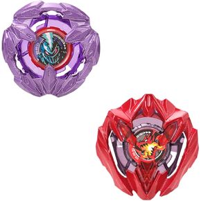 Gyro X Set, Buster Dran UX Attack Type and Lance Knight Defense Type, 2 Right Spinning Tops, Great Toy Gift for Boy Kid 6+