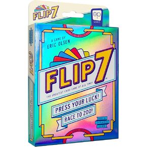 Flip 7 ، The Ultimate Blend of Press Fuck واستراتيجيتك ، لعبة البطاقات الإدمانية سريعة الإدمان ، سريعة التعلم وسهلة التدريس ، مثالية لليالي اللعبة ، 3+ لاعبين ، تتراوح أعمارهم بين 8 وما فوق ، وقت اللعب 20 دقيقة
