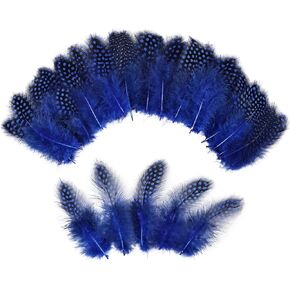 THARAHT 120pcs Spotted Small Natural Bulk Feathers 2-3 Inches for for Sewing Crafts Clothing Jewelry Wedding Hair Hats Dream Catcher Decoration Guinea fowl Feathers in Kuwait