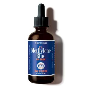 Pharmaceutical Grade Methylene Blue 1% (60 mL), Third-Party Tested USP-Grade Methylene Blue for Humans, Formaldehyde and Alcohol Free Methylene Blue Pharmaceutical Grade in Amber Dropper Bottle