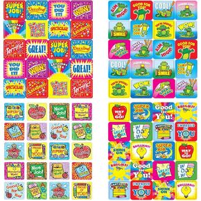 800pcs Punny Teacher Rewards ملصق للطلاب ملصقات تشجيع إيجابية للمستلزمات المدرسية المنزلية مكافأة التحفيز ملصقات الحوافز ملصقات حوافز لطيفةتين (النمط أ)