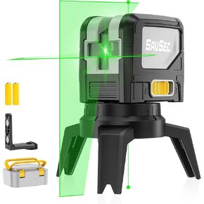 Laser Level 360 self leveling, SAVSEC 12 Lines 3 x 360 Laser Level, 3D Green Self-Level Laser Level Cross Line Alignment Laser Tool with Pulse Mode for Construction and Picture Hanging - 703CG