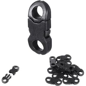 60 pcs مقاطع paracord ، أبازيم سوار بلاستيكي ، مشبك سرعان ما ، مقاطع سوار باراكورد 6 ملم للبوراكورد سوار كاميرات كاميرات حزام حلق