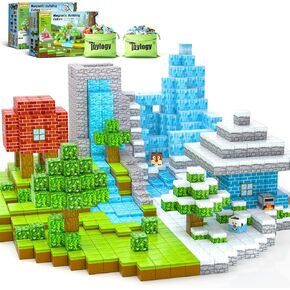 102pcs الكتل المغناطيسية - بناء عالم مغناطيس منجم مجموعة للبنين والبنات ، والألعاب المغناطيسية للأطفال الصغار الذين تتراوح أعمارهم بين 3-8