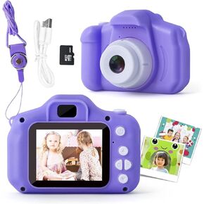 Kids Camera,Toddler HD Digital Video Cameras Christmas Birthday Gift,Toys for 3 4 5 6 7 8 9 10 11 12 Years Old Girls Boys with 32GB SD Card