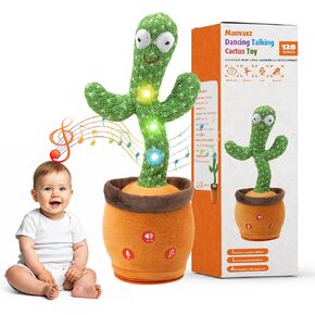 رقص Talking Cactus Toy ، Baby Toys Boys Girls Gifts يقلد الغناء الحديث الحديث المتكرر تسجيل لعبة Plush Cactus for Baby Toddler 18 شهرًا وما فوق ، وحجم قابل للتعديل مع 120 أغنية إنجليزية