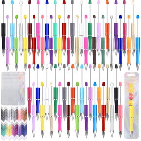 150 PCS DIY DIY BEADER PEN KIT MULTICOLOR BIRK BARK POIND DIY PENS مع 8 ألوان إعادة تعبئة وأكياس للطلاب المراهقين الإكسسوارات المكاتب المدرسية الإكسسوارات