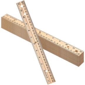 Outus 12 Pack Wood Ruler Bulk للطلاب الحكام الحكام المدارس الخشبية.