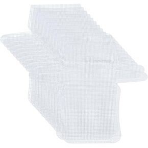 FREEBLOSS 12Pcs Plastic Mesh Canvas Sheets Blank Needlepoint Canvas Craft Kit Plastic Canvas Sheets for Crochet Bags Needlepoint Canvas Mesh for Bag Making Crafting Knit and Crochet Projects 4.33*7''
