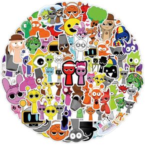 100Pcs Sprunki Incredibox Sticker for Teen, Cute Music Game Waterproof Vinyl Stickers for Teen Kids Adult Water Bottle, Laptop, Phone, Computer, Guitar, Notebook