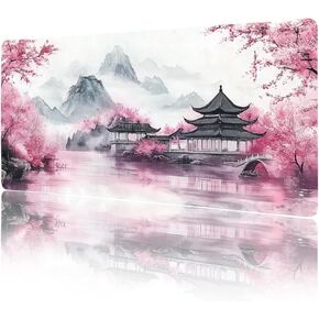 لوحة مكتب ألعاب كبيرة من مشهد ألعاب Cherry Blossom ، وسادة لوحة مفاتيح Mouse Mouse للألعاب XXL ، وألعاب Mouse Mat Maming 31.5 × 15.75 بوصة ، حصيرة مكتب كبيرة ، مقاومة للماء وغير قابلة للانزلاق ، وسادة مكتب كبيرة للألعاب ، والمكتب ، والمنزل