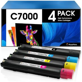 MasaiMara C7000 Compatible Toner Cartridges Replacement for Xerox VersaLink C7000 C7000DN C7000N Printer (Black, Cyan, Magenta, Yellow, 4-Pack)