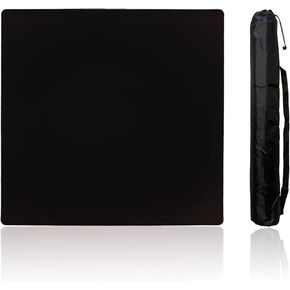Mahjong Table Mat with Black Carrying Bag, Rubber Anti Slip Game Mat and Noise Reducing Table Cover for Mahjong, Dominoes, Poker, Card, Board Games (Black, 31.5 Inches)