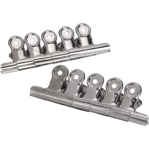 مقاطع صور Gloglow 10pcs ، 2.6 بوصة مقاطع البلدغ الفولاذ المقاوم للصدأ مع مقاطع ملفات ورق ثقب مع مقاطع فنية معدنية صغيرة الربيع الصغيرة لشراء لوحة الرسم