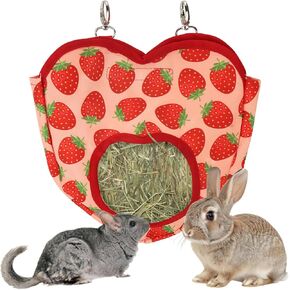 أكياس ABTOLS RABBIT HAY FEREER ، شنقا التبن تغذية لخنازير غينيا قفص Chinchillas hamsters heart mape