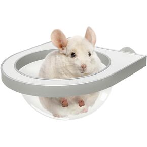 كبسولة خشبية La la Pet®Chinchilla لرفوف القفص الشفافة أرجوحة نصف الكرة الأرضية لسناجات السكر الطائرات الشراعية للحيوانات الأليفة الصغيرة الحجم البتولا الأبيض