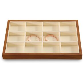 Ring Storage Tray, Wood Ring Tray For Jewelry,Black Earring Stud Organizer,Premium Jewelry Drawer Organizer