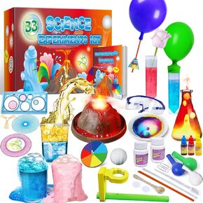 UNGLINGA 33 Experiments Science Kit for Kids, Science Project STEM Toys Gifts for Boys Girls Learning Educational Chemistry Set, Volcano Erupting, Scientis Kit in Kuwait