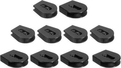 uxcell 10 Pcs Wheeled Cord Locks for Drawstring Plastic Toggle Slider Stopper End Cord Slider Replacement for Backpack Shoelace Hat Bungee Shock Cord, 0.8/0.9 Inch in Kuwait
