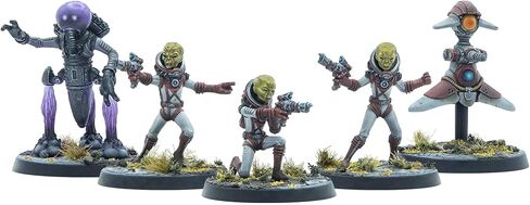 Modiphius Entertainment: Fallout: Miniatures - Zetans: Alien Invaders - 2 Resin Figures, Appalachia Wave, Unpainted & Unassembled, Licensed in Saudi Arabia