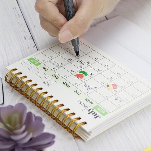 Mini Desk Calendar, July 2024 - Dec 2025 Small Desktop Calendar 5.2" x 5.3" Standing Flip Desktop Calendar for Home Office School (Greenery) in Saudi Arabia