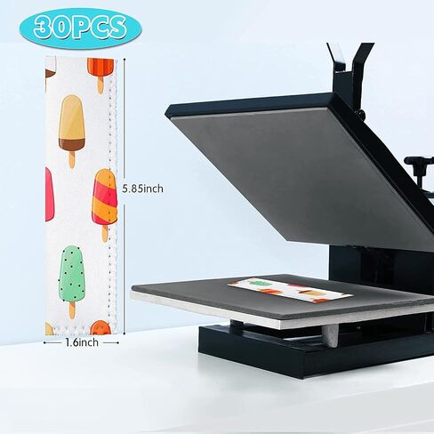 Patelai 30 Pieces Ice Pop Sleeves,new Sublimation Blanks White Holder Reusable Freezer Pop Sleeves Anti Freezing Ice Popular Holders for Kids Adults Heat Press Transfer 2025 (White) in Saudi Arabia