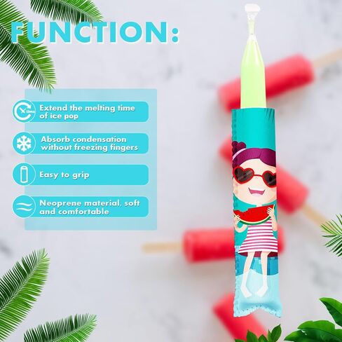 Patelai 30 Pieces Ice Pop Sleeves,new Sublimation Blanks White Holder Reusable Freezer Pop Sleeves Anti Freezing Ice Popular Holders for Kids Adults Heat Press Transfer 2025 (White) in Saudi Arabia