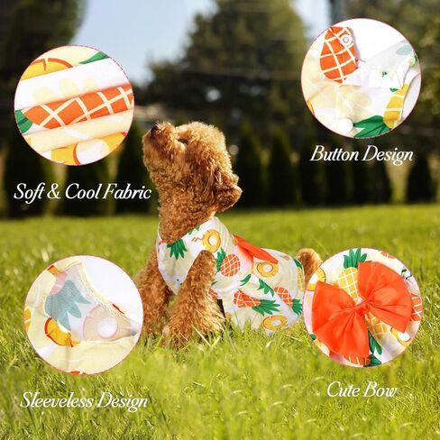 5 Pack Girl Dog Clothes Floral Summer Puppy Princess Bowknot Dog Dresses for Small Dogs Girl Clothes Cute Outfits for Boys Girls Pets Cats Dogs (X-Small, Floral Summer) in Saudi Arabia