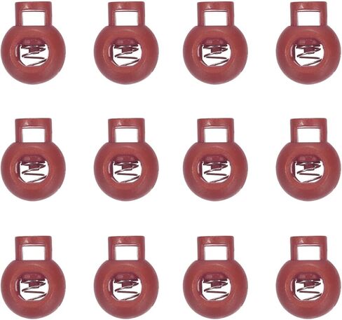 PATIKIL Plastic Cord Lock, 50 Pack Single Hole Toggle Stopper Round Ball Shaped Adjustable Cord Stops Fastener for Paracord, Camping, Hiking, Shoelace Replacement, White in Saudi Arabia