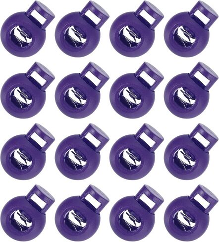 uxcell 50Pcs 8mm Plastic Cord Locks, Spring Slider Toggles Clip End Stopper Fastener Round Ball Shape for Drawstrings Paracord Shoelace, Yellow in Kuwait