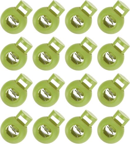 uxcell 50Pcs 8mm Plastic Cord Locks, Spring Slider Toggles Clip End Stopper Fastener Round Ball Shape for Drawstrings Paracord Shoelace, Yellow in Kuwait