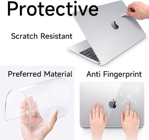 COATIT Case for MacBook Air 13 inch 2025 2024 2023 2022 M4 A3240 M3 M2 A3113 A2681,for Mac Air 13.6" Laptop Hard Shell Case + Keyboard Cover + Screen Protector + Stickers + Type-C Adapter,Matte Black in Kuwait