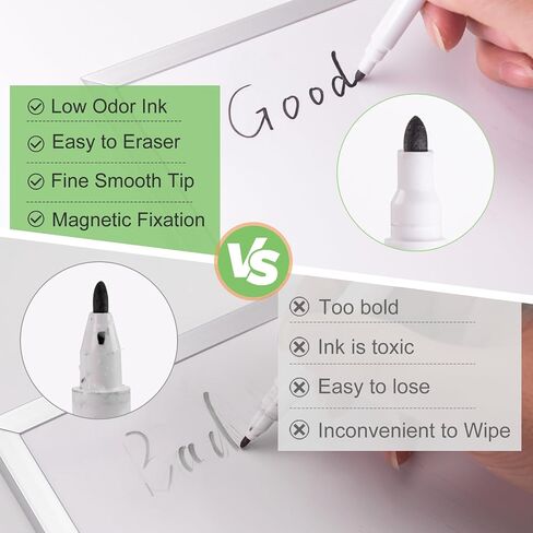 25 Pcs Colorful Magnetic Dry Erase Markers with Eraser Cap, White Board Mini Dry erase Markers Bulk, Fine Point Tip Student White Board Markers for Teachers Office School Supplies in Saudi Arabia