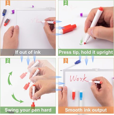 25 Pcs Colorful Magnetic Dry Erase Markers with Eraser Cap, White Board Mini Dry erase Markers Bulk, Fine Point Tip Student White Board Markers for Teachers Office School Supplies in Saudi Arabia