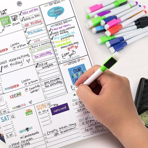 25 Pcs Colorful Magnetic Dry Erase Markers with Eraser Cap, White Board Mini Dry erase Markers Bulk, Fine Point Tip Student White Board Markers for Teachers Office School Supplies in Saudi Arabia