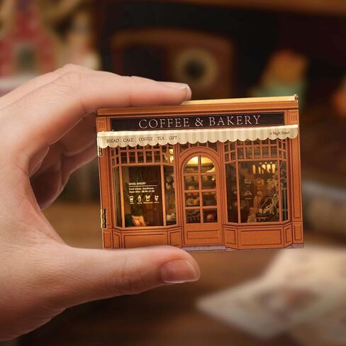 بيت الدمى المصغر مع الأثاث، طقم بيت الدمى المصغر من CUTEROOM DIY مع مصباح LED، طقم بيت الدمى الخشبي لبنات البناء أو هدية للبالغين والأطفال in Kuwait