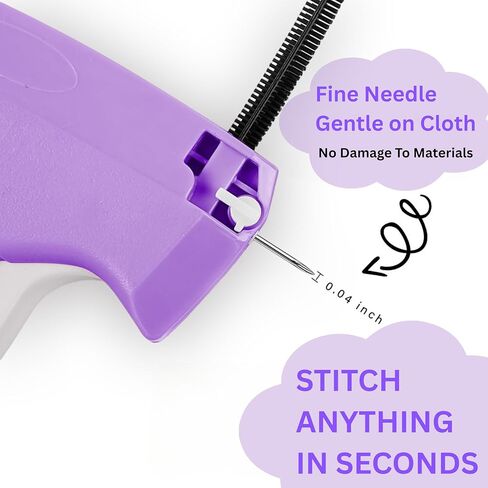 Premium Fine Stitch Gun for Clothes, Tagging Gun – Includes 6 Heavy-Duty Needles, 3000 Fasteners & Case – Clothing Tag Gun for Fabric, Retail, Repairs & DIY in Kuwait