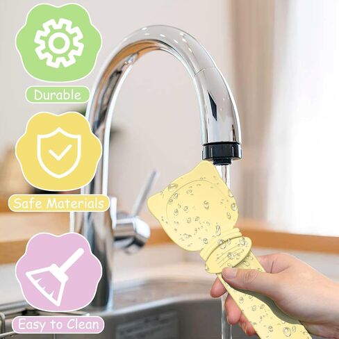2Pcs Cat Strip Feeder Spoon, Cat Treat Spoon Squeeze for Wet Food, Easy Grip Design-Green&Yellow in Saudi Arabia