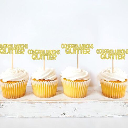 24 Pack 2025 Graduation Cupcake Toppers So Proud Of You Way to Go Class Of 2024 Cupcake Picks Congrate Grad for 2025 Graduation Theme Birthday Party Supplies way to go (did blue) in Kuwait