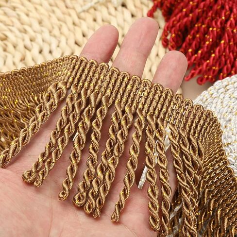 uxcell Curtain Fringe Trim, 5 Yard x 3 Inch Fabric Trims Embellishments Fringes for Sewing DIY Crafts Curtain Cushions Lamp Shades Sofa Clothes Green in Saudi Arabia