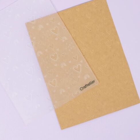 Craftelier - Set of 2 Mini Embossing Folders Summer | Texture for Scrapbooking and Crafting | Compatible with Sizzix Big Shot, Minty Cut, Mini Evolution, Revolution | 7,64 x 12,62 cm (2.5 x 4.5 in.) in Kuwait