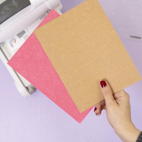 Craftelier - Set of 2 Mini Embossing Folders Summer | Texture for Scrapbooking and Crafting | Compatible with Sizzix Big Shot, Minty Cut, Mini Evolution, Revolution | 7,64 x 12,62 cm (2.5 x 4.5 in.) in Kuwait