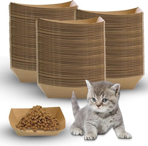 Disposable Pet Food Bowls, Thickened Disposable Pet Bowls, 150pcs Pet Disposable Feeding Bowls for Wet and Dry Food, Kitten, Puppy (9.44in x 6.49in) in Saudi Arabia