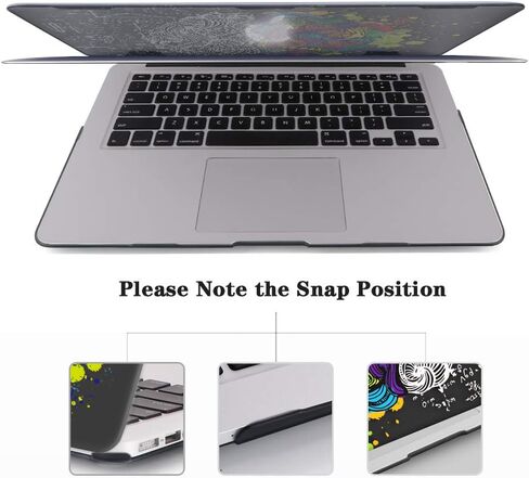 iCasso Compatible with MacBook Air 13 Inch Case 2018-2020 Release A2337M1/ A2179/A1932 with Retina Display Touch ID,Hard Plastic Shell Case and Keyboard Cover for MacBook Air 13 - Mandala & Lace in Saudi Arabia
