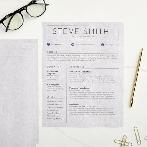 Best Paper Greetings 96 Sheets Parchment Paper for Certificates, Resumes, Diplomas - 90 GSM Textured Stationary, Printer-Friendly - Certificate Paper 8.5 x 11 for Printing - Diploma Printing Paper in Saudi Arabia